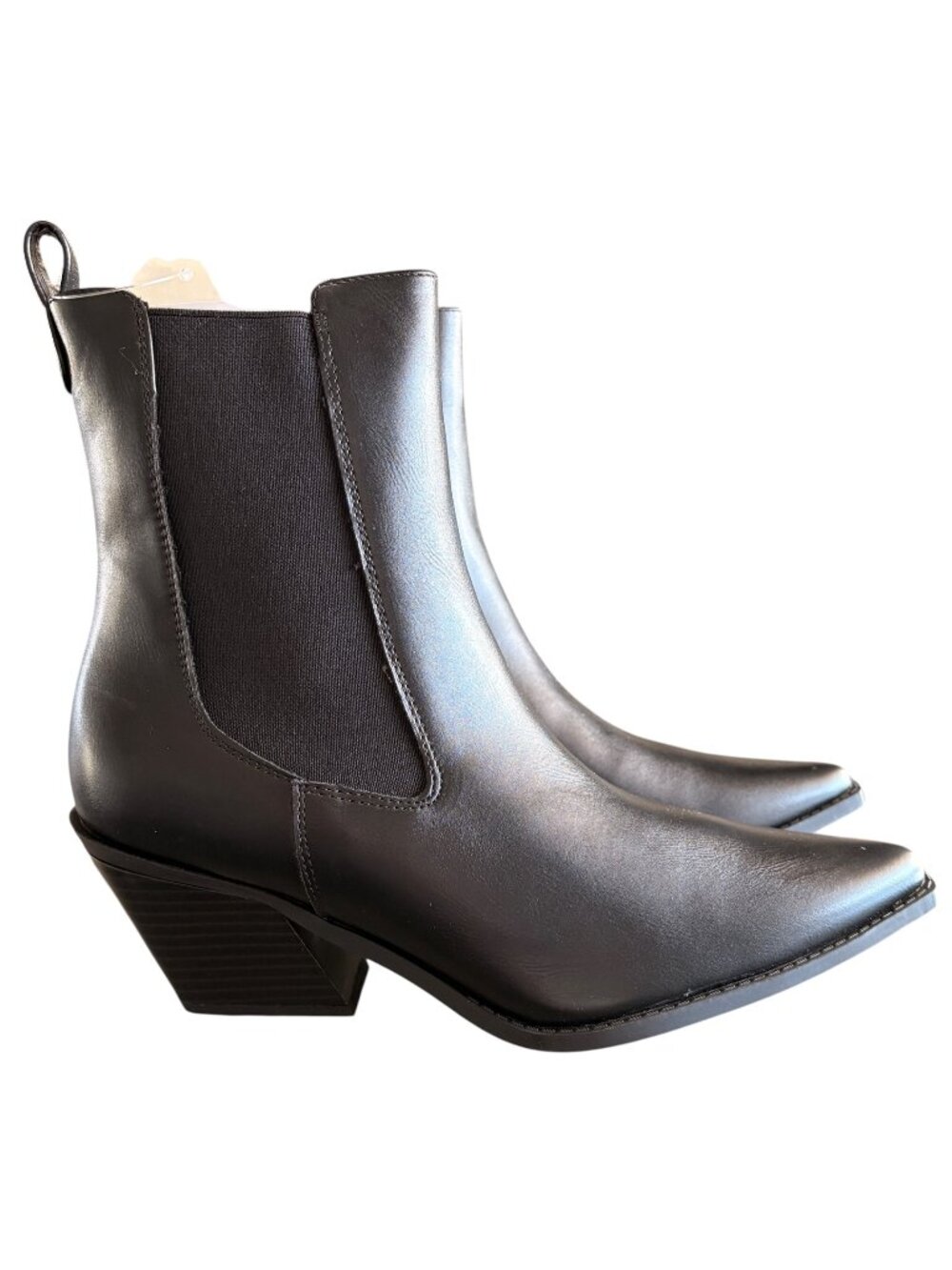 Ophelia Roe Black Chelsea Pointed Toe Ankle Boot Womens 9